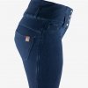 Bryczesy zimowe damskie KASEY z pełnym silikonowym lejem - HORZE - denim blue